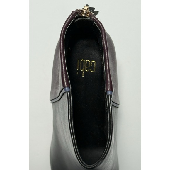NEW Cabi Women's Bisset Booties Black & Burgundy Leather Sz 8 w/Box #6004 - Picture 8 of 16